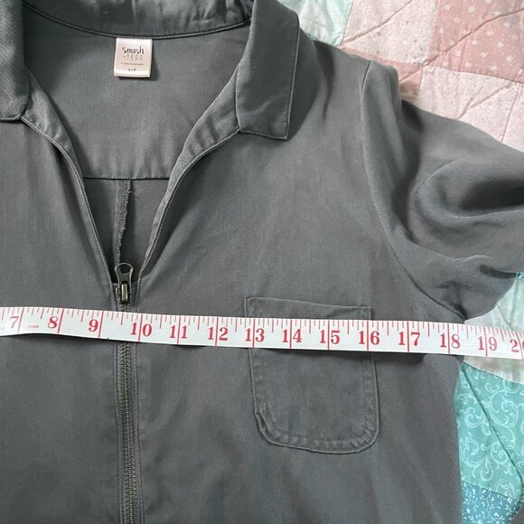 Smash + Tess Jumpsuit Womens S Gray Zip Coveralls Comfy Loungewear Tencel - Picture 6 of 12